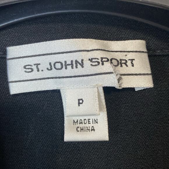 Vintage St John Sport Women Black Cotton Blend with Gold Button Blazer Size 4 - Picture 11 of 12